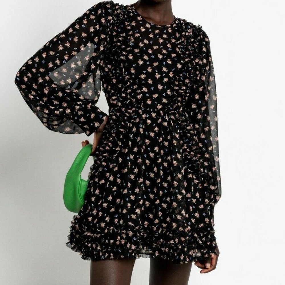 OPT Bessy Mini Dress - Black, Size L